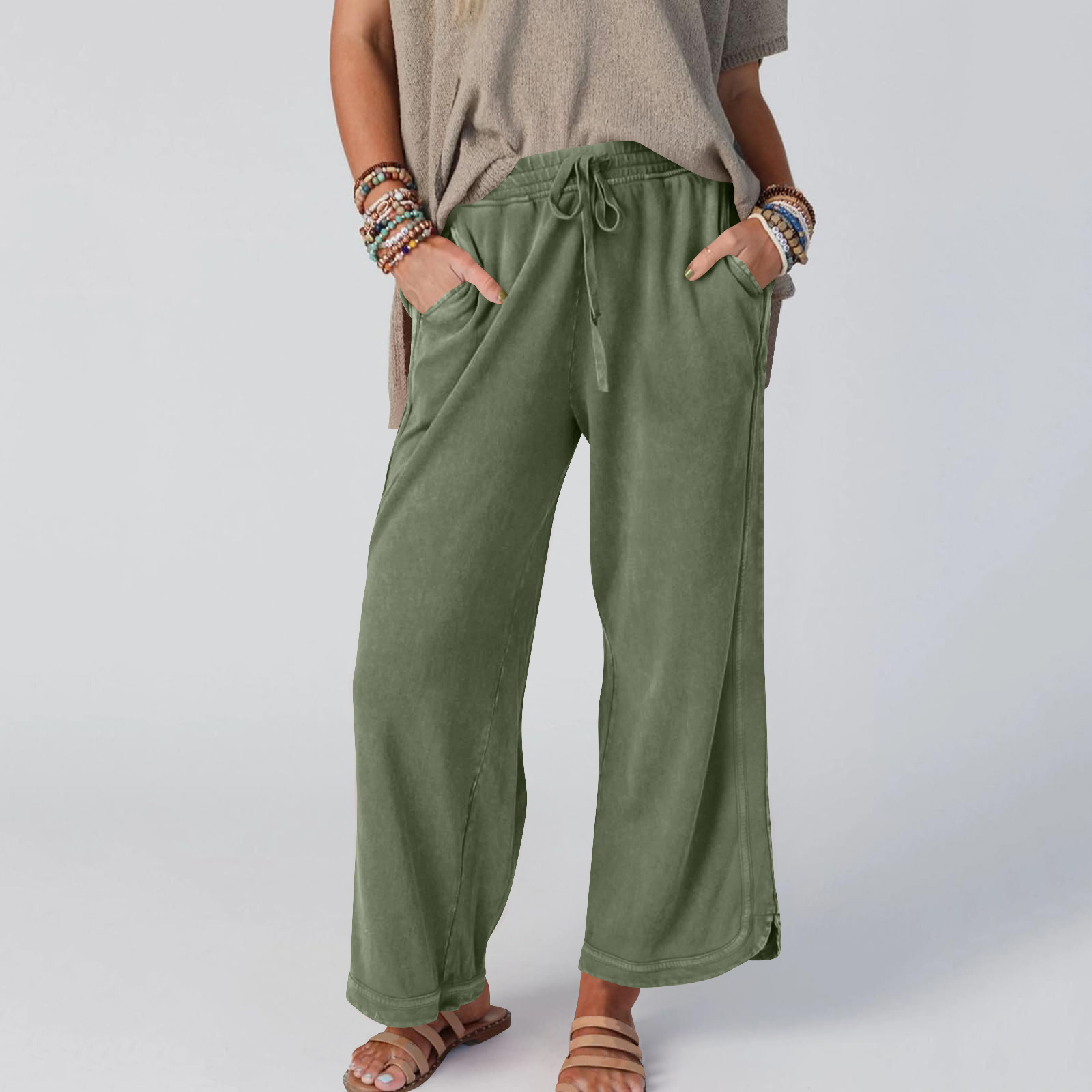⏰Hot Sale-So Comfy Wide Leg Pant Cropped Length
