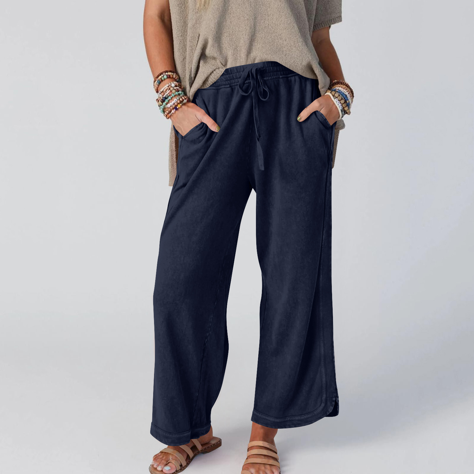 ⏰Hot Sale-So Comfy Wide Leg Pant Cropped Length