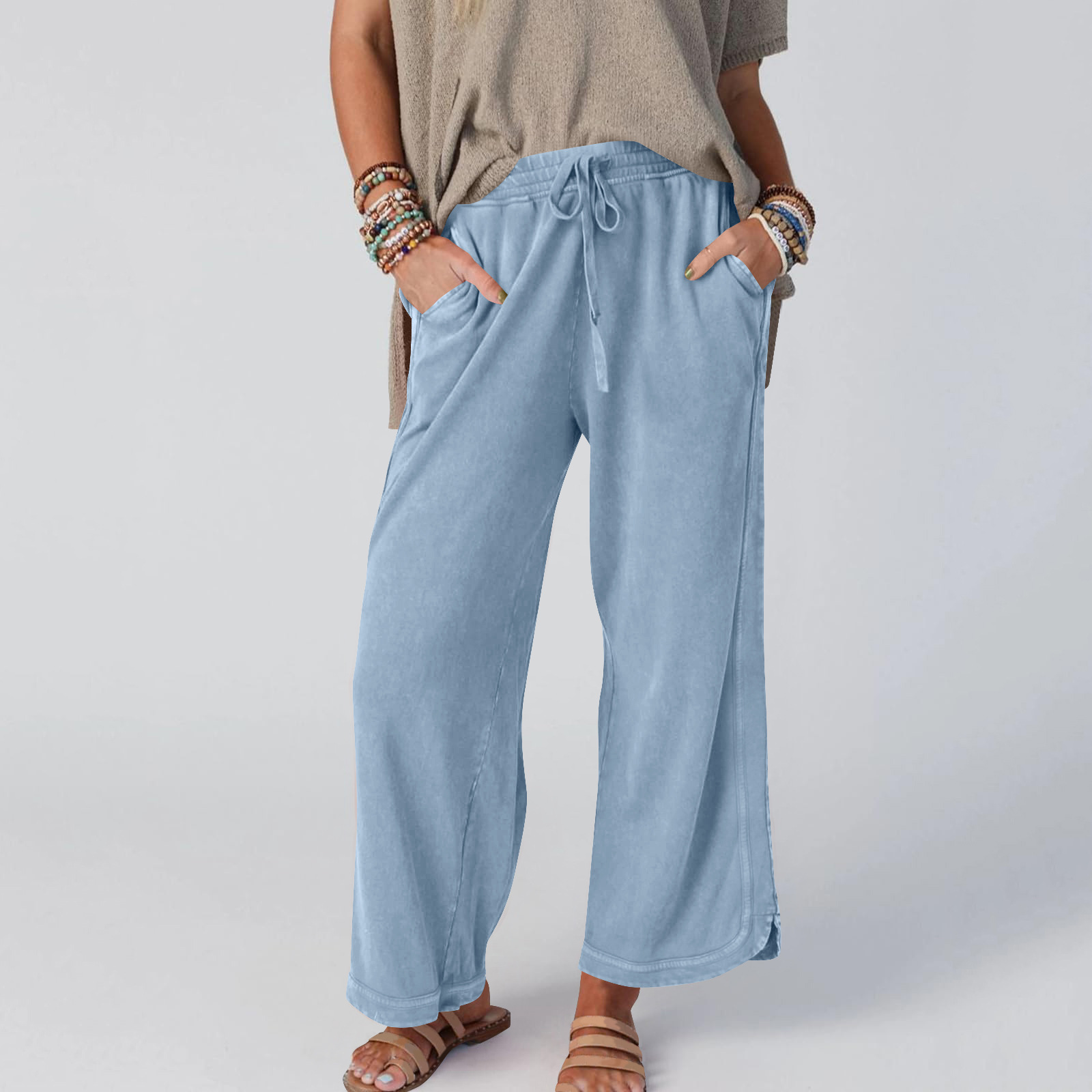 ⏰Hot Sale-So Comfy Wide Leg Pant Cropped Length