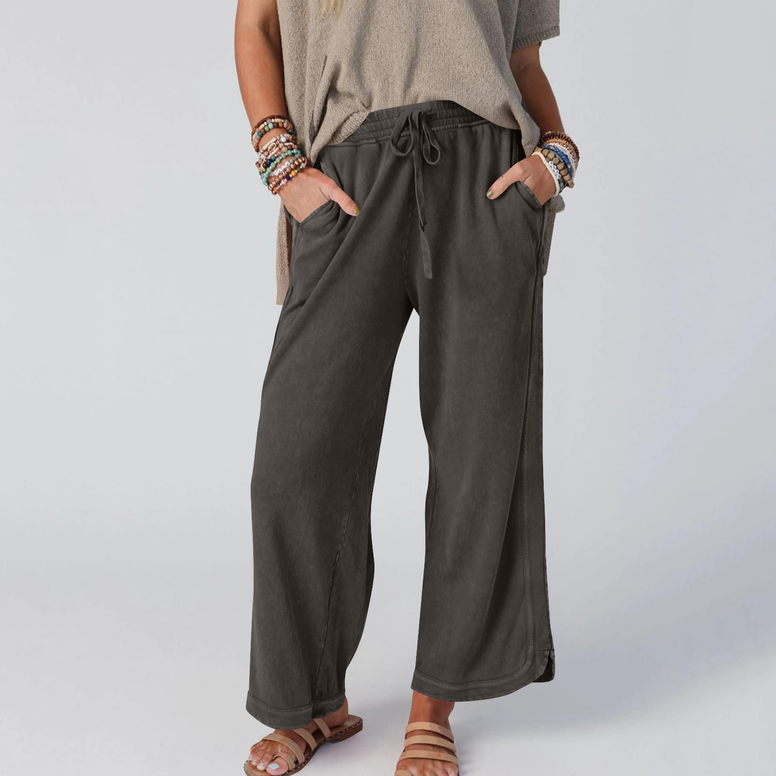 ⏰Hot Sale-So Comfy Wide Leg Pant Cropped Length