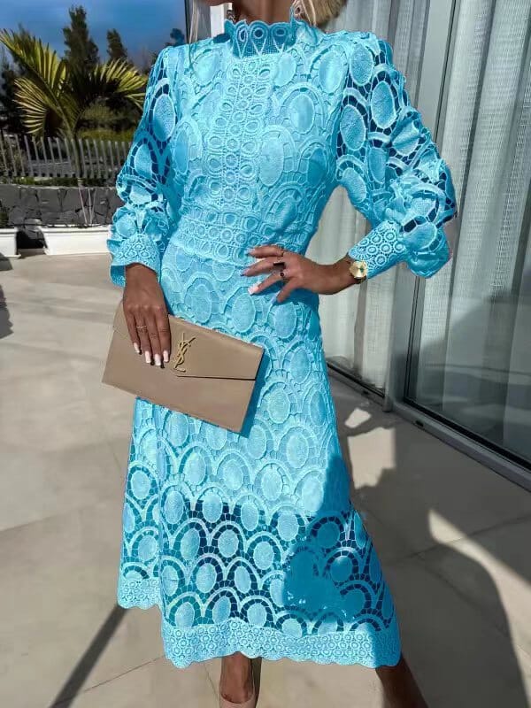 Karin Elegant Lace Maxi Dress