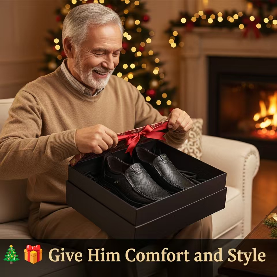 Last Day 50% OFF🔥Men's Genuine Leather Soft Insole Casual Business Slip On Loafers