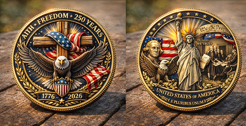 🏆Flash Sale 60% OFF - Faith & Freedom 250th Anniversary Coin