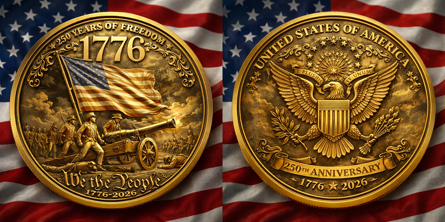 🏆New Year 60% OFF - 🇺🇸✨ 250 Years of Freedom: U.S. Independence Commemorative Coin 🦅🎖️