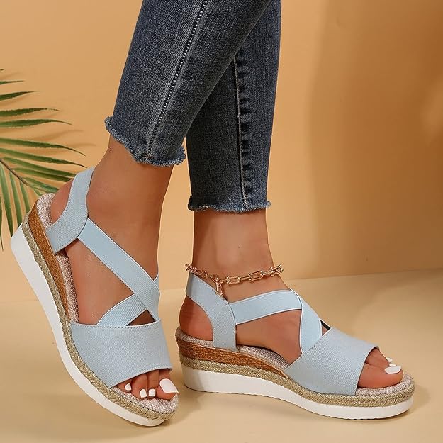 🔥Last Day 70% OFF -Women's Chunky Platform Classic Flat Bottom Slope Heel Sandals