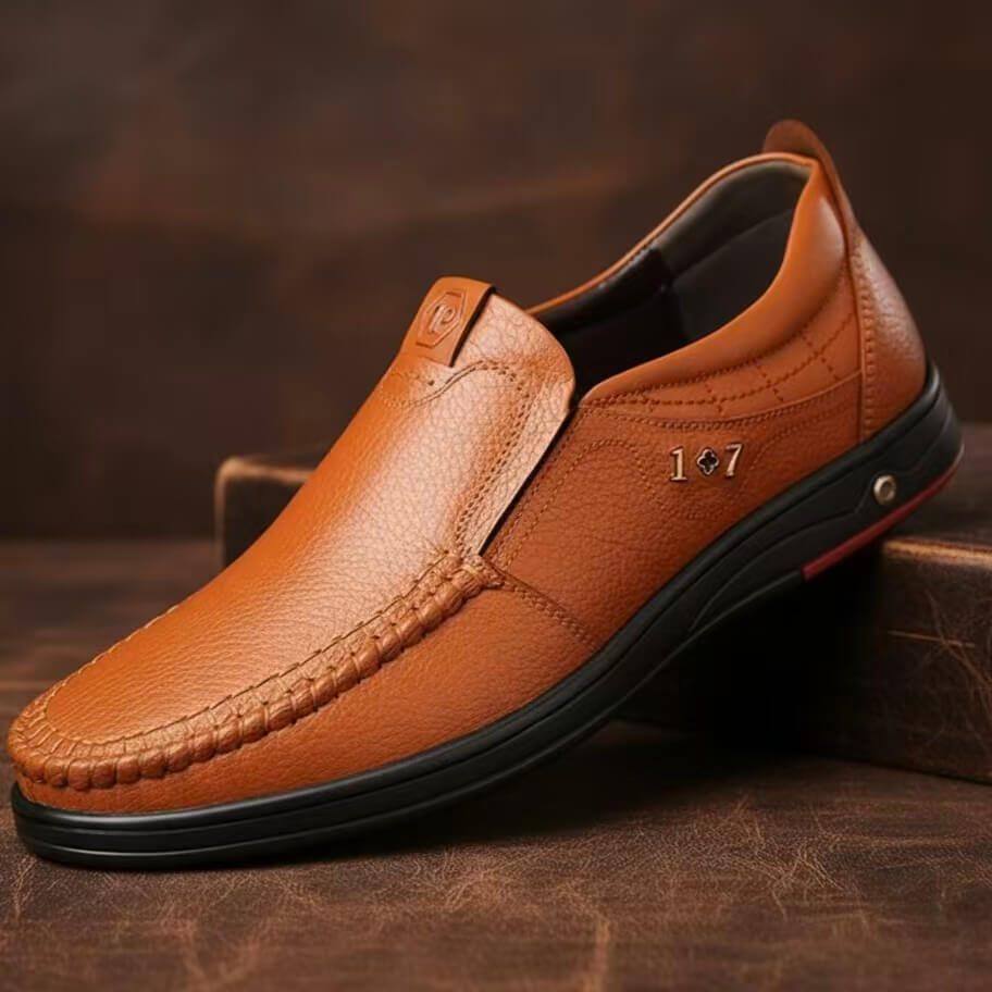 Last Day 50% OFF🔥Men's Genuine Leather Soft Insole Casual Business Slip On Loafers