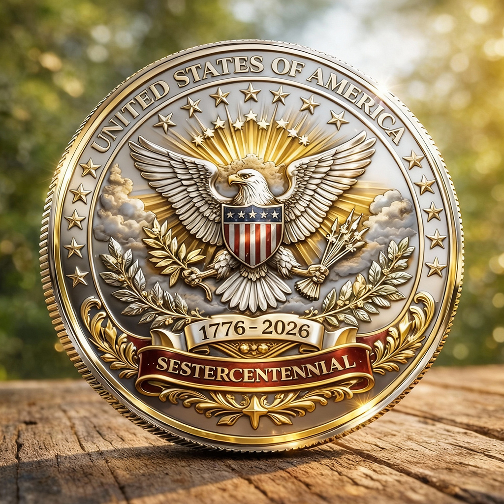United States of America 250 Years of Freedom 1776–2026 Sestercentennial Commemorative Coin