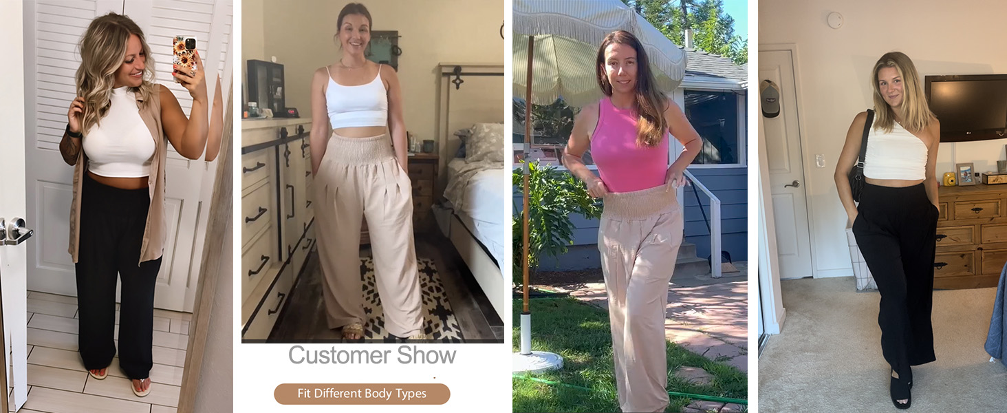 Angerella High Waisted Palazzo Pant for Womens Work Office Daily