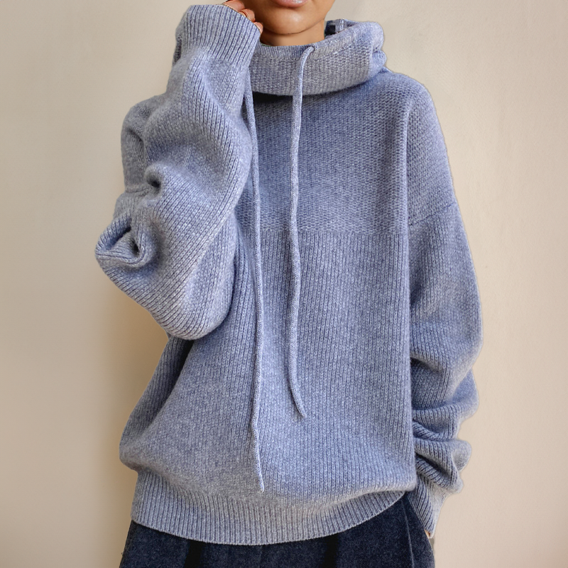 Oversized Cozy Womens Hoodie - Boxy Plush Knit, Layering