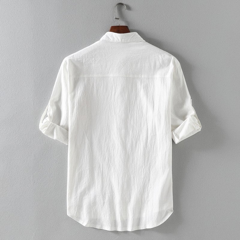 Men's short sleeve linen shirt