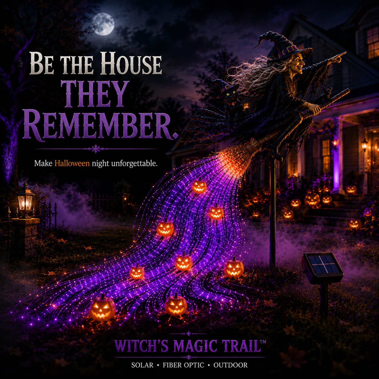 🎃 HALLOWEEN MAGIC SALE  50% OFF - Witch’s Magic ✨ Solar Fiber Optic Yard Light