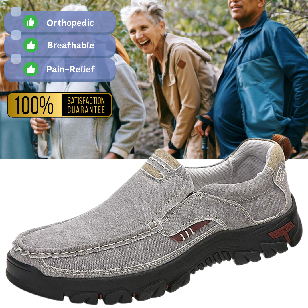 Mens Round Toe Canvas Slip-On Loafers antiskid Walking Casual Shoes