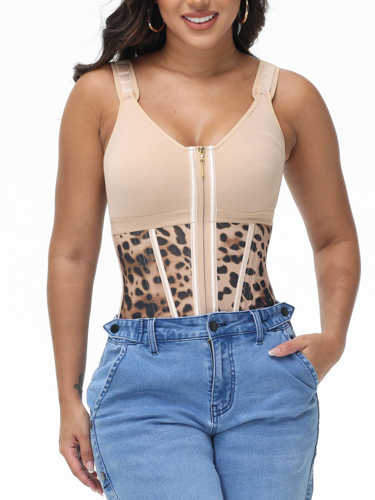 Extreme Latex Corset Waist Vest With Bra