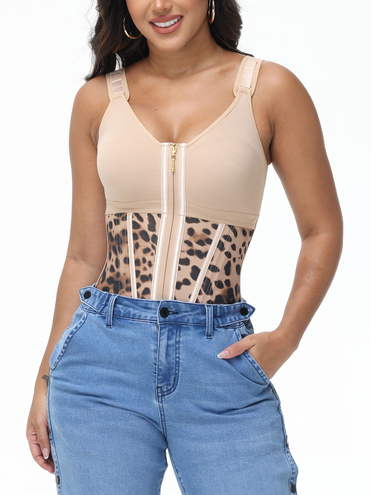 Extreme Latex Corset Waist Vest With Bra