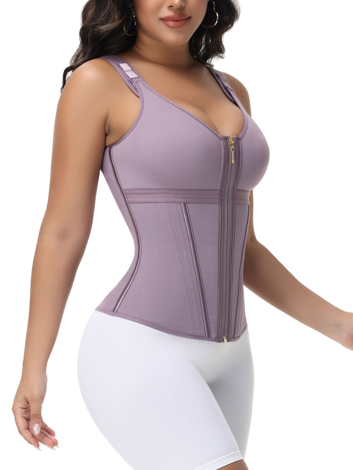 Extreme Latex Corset Waist Vest With Bra