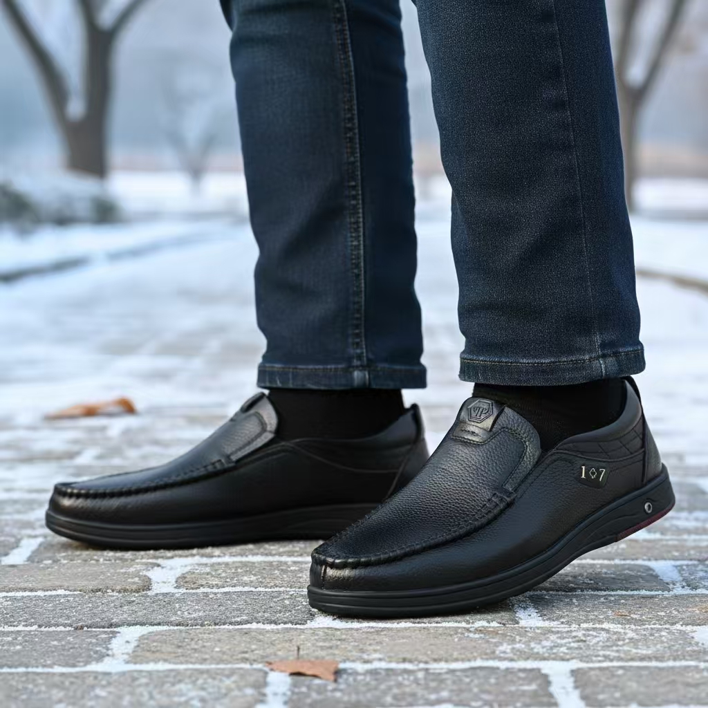 Last Day 50% OFF🔥Men's Genuine Leather Soft Insole Casual Business Slip On Loafers