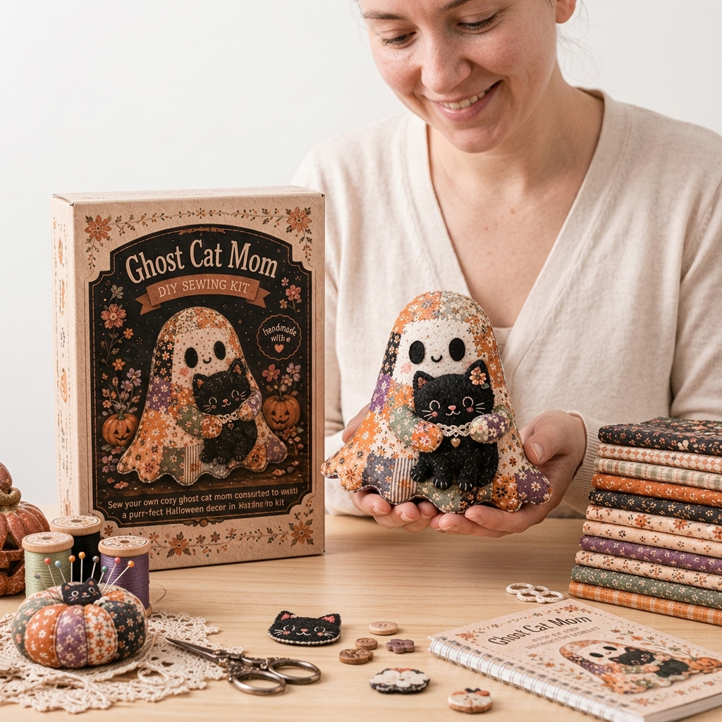 🔥40% Off Last Day - 👻 Little Ghost’s Cozy Halloween DIY Patchwork Kit