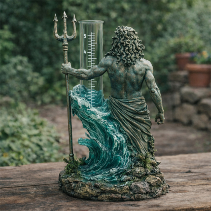 Poseidon Rain Gauge Statue