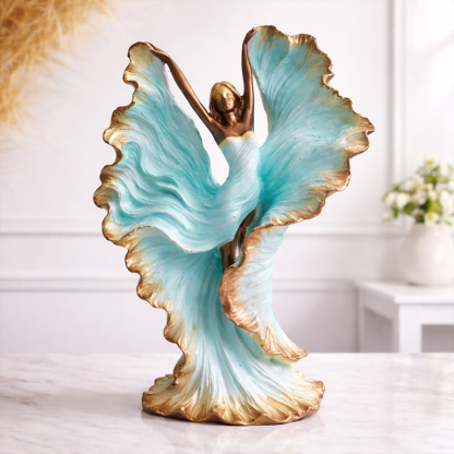 Elegant Flowing Dress Dancer Sculpture