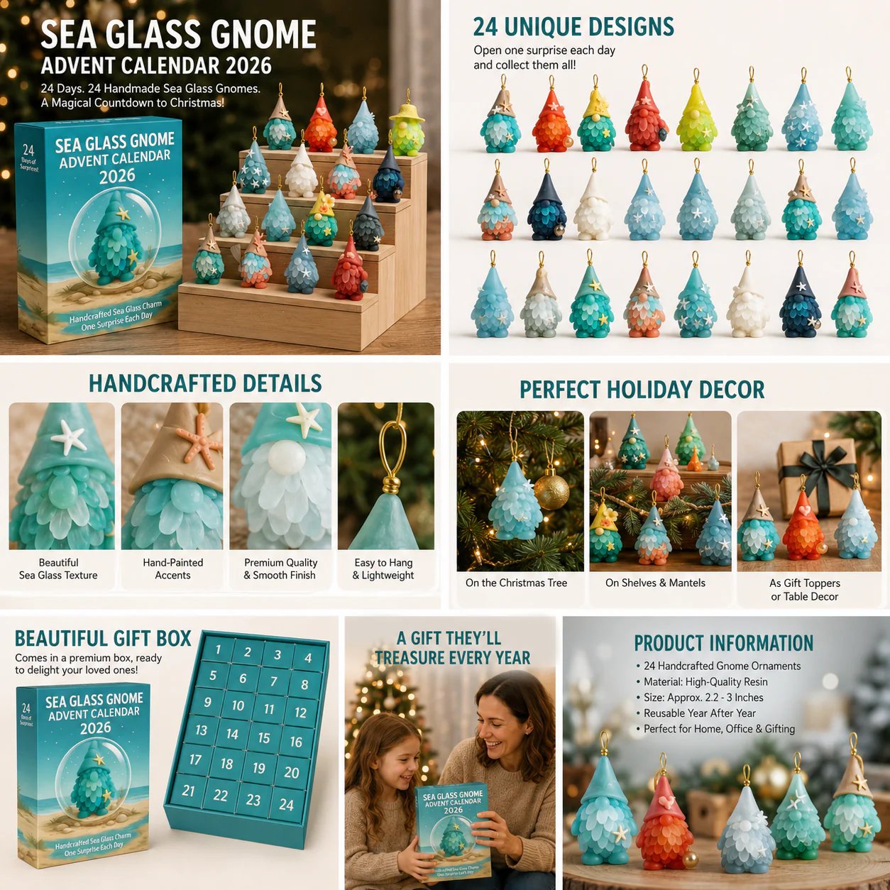 🔥HOT SALE🔥🌊🧝‍♂️Sea Glass Gnome Advent Calendar 2026
