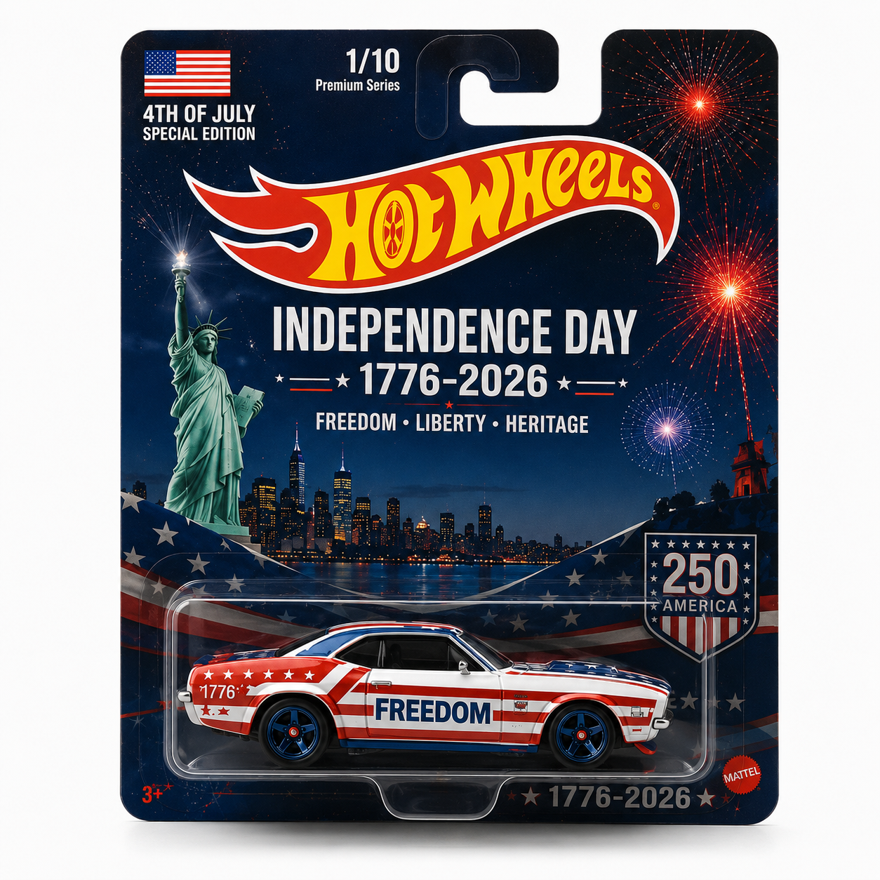 American Independence Day Patriotic Premium Muscle Car