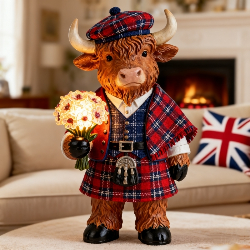 2025 Limited Edition--Scottish Highland Cow Bouquet Lamp