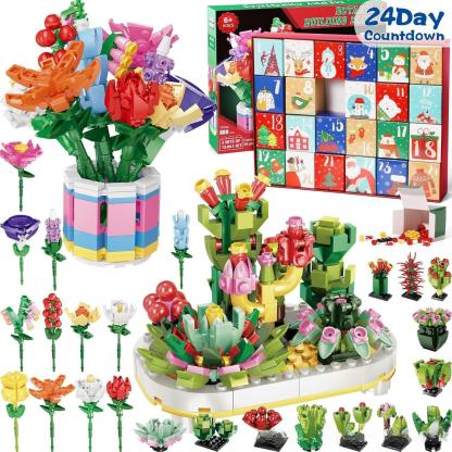24 Day Calander Flower Puzzle Set