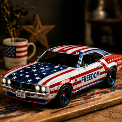 American Independence Day Patriotic Premium Muscle Car