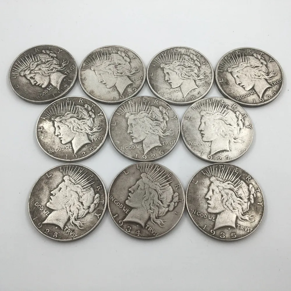 🦅 Complete Peace Silver Dollar Set (1921–1935) — Mixed Dates | Limited Edition
