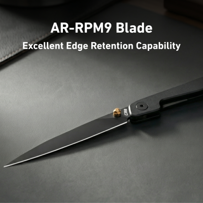 🔥Last Day Sale 50% OFF🎉Lanky Liner Lock Front Flipper Knife Black Aluminum Handle
