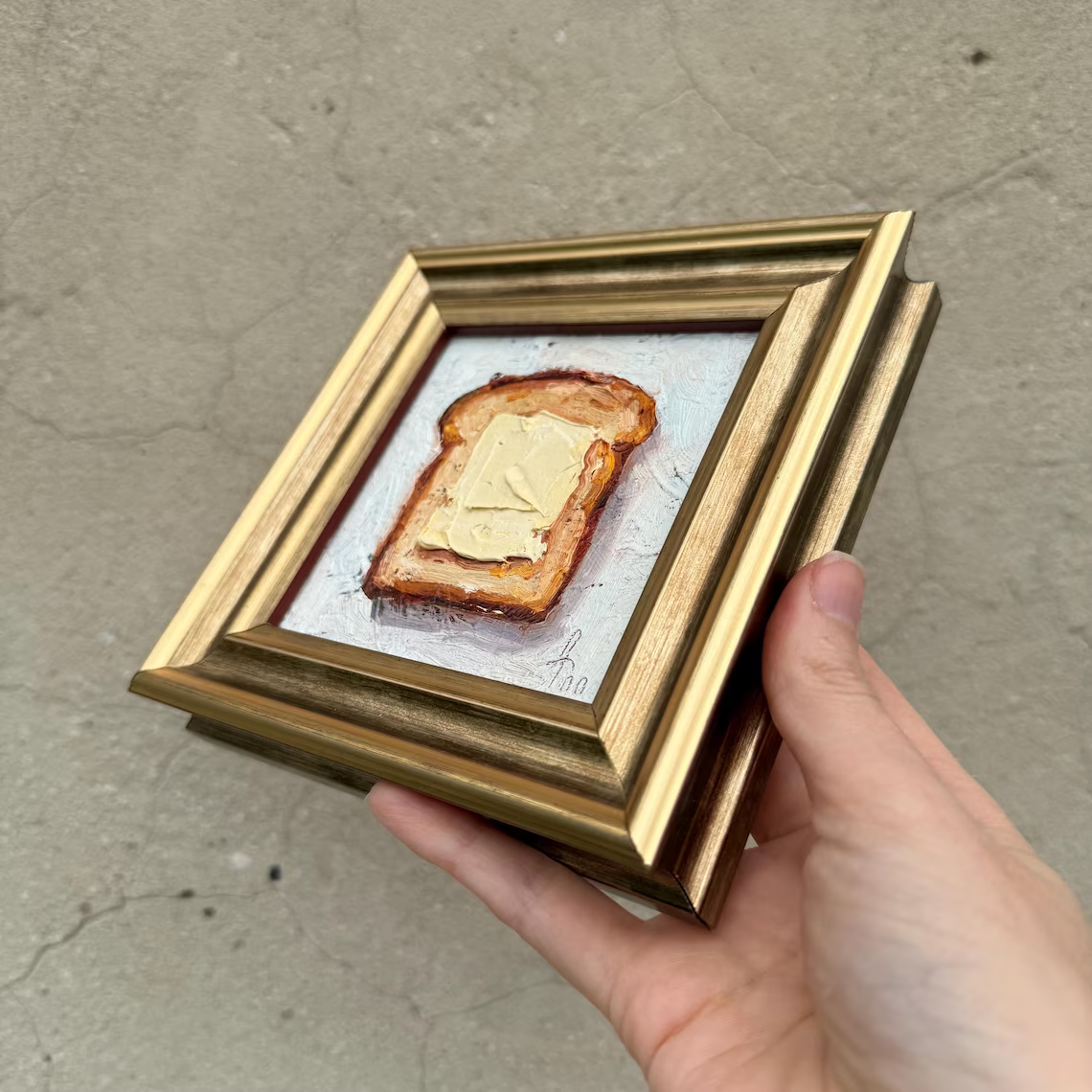 Painting of Butter Original Framed oil Artwork