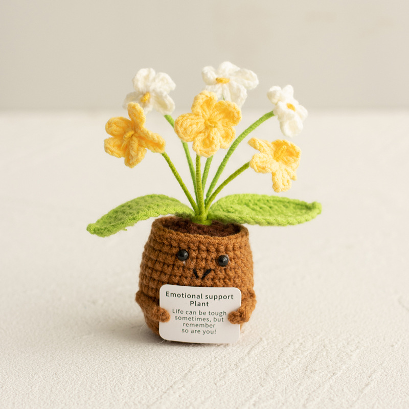 🌸 Emotional Support Knitted Flower