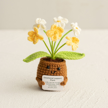 🌸 Emotional Support Knitted Flower