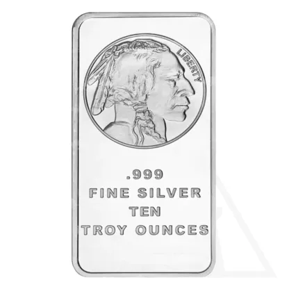 10 oz Silvertowne Mint Buffalo Silver Bar