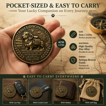 🏆Limited Time Sale 60% OFF🐾 Travel Dachshund Lucky Coin