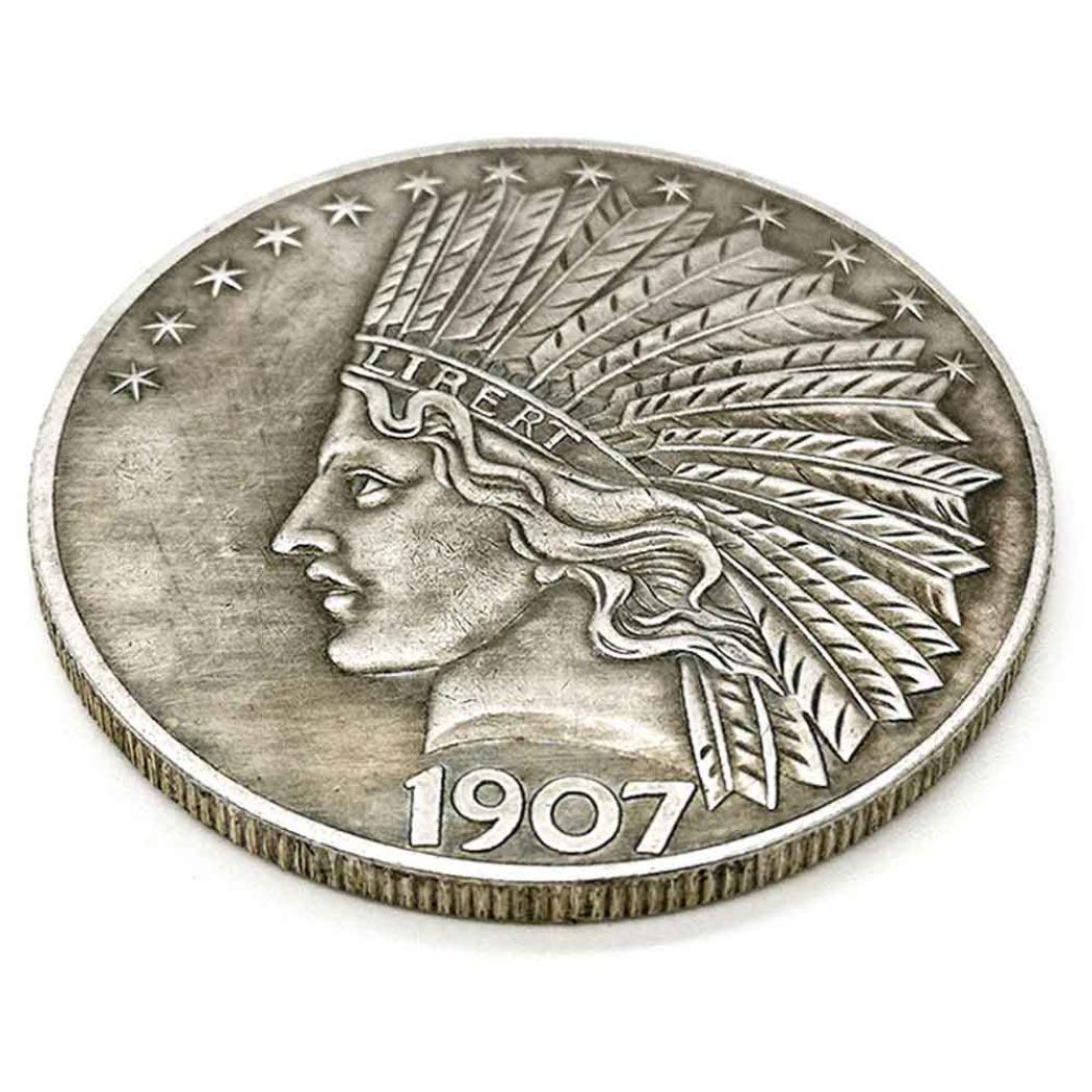 1907 Indian Head Liberty Commemorative Coin – Vintage American Tribute Collectible