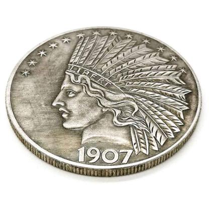 1907 Indian Head Liberty Commemorative Coin – Vintage American Tribute Collectible