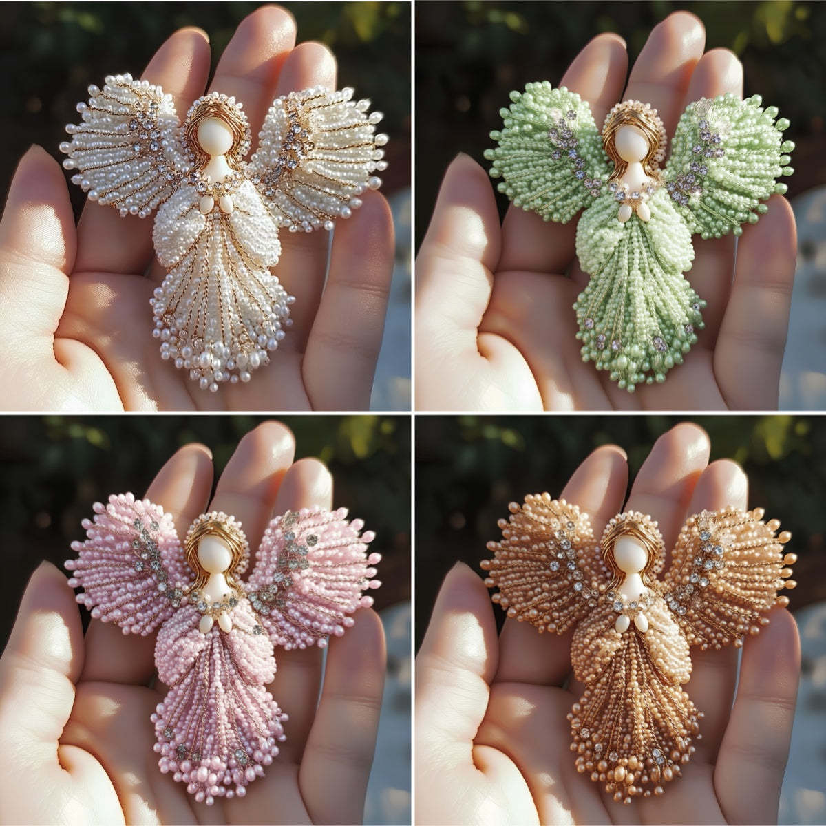 🔥LAST DAY 50% OFF💖Handmade Pearl Angel Brooch