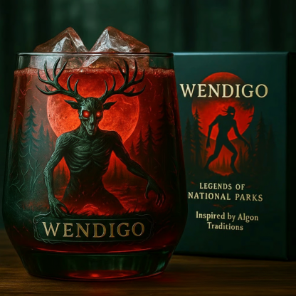 🌟 Limited Edition: WENDIGO Legends of National Parks Whiskey Glass 🥃