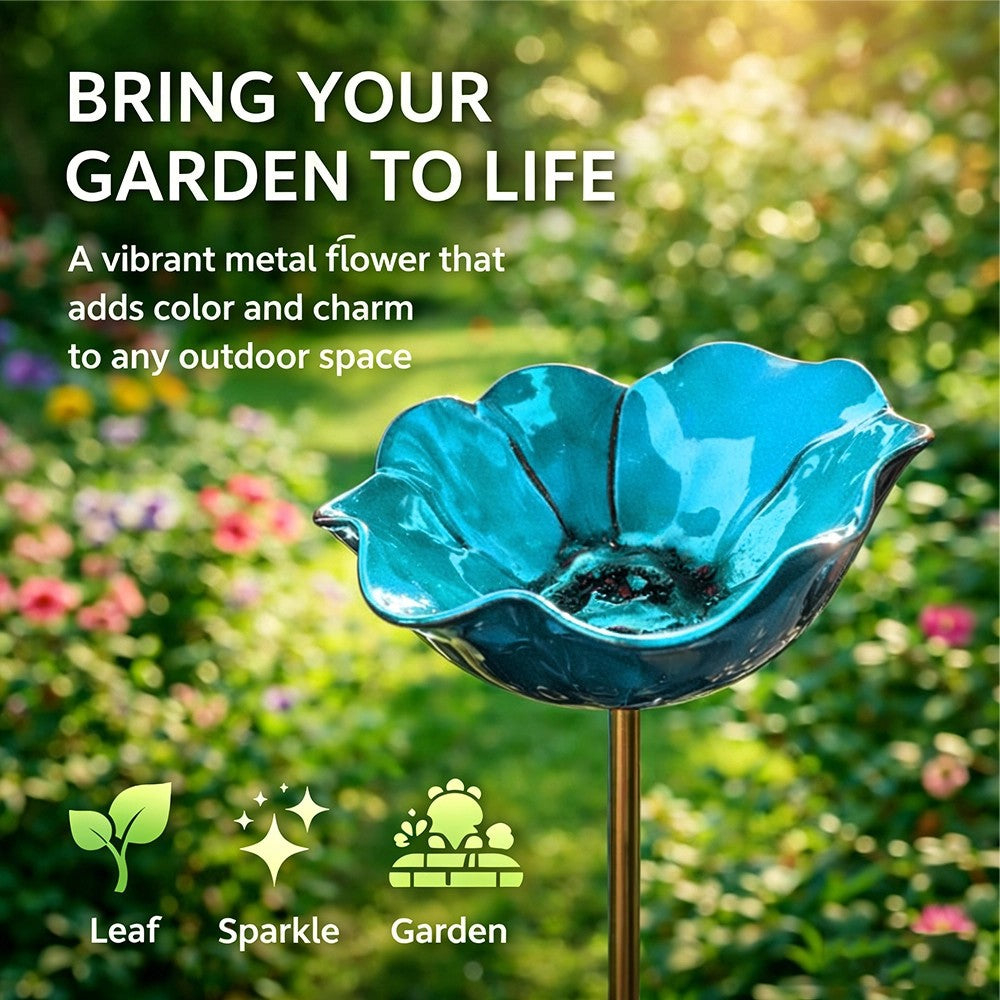 🔥50% OFF – 2026 New 🐦 Attract Birds to Your Garden | Handmade Metal Flower Garden Stake