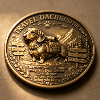 🏆Limited Time Sale 60% OFF🐾 Travel Dachshund Lucky Coin