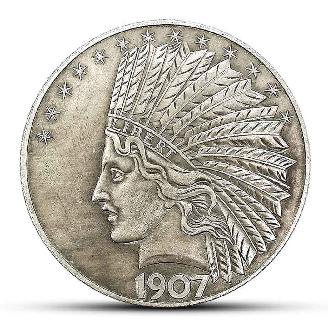 1907 Indian Head Liberty Commemorative Coin – Vintage American Tribute Collectible