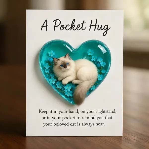 🎄Early Christmas Sale 50% OFF-😺💖 Pocket Hug Cat Card
