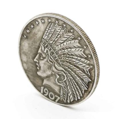 1907 Indian Head Liberty Commemorative Coin – Vintage American Tribute Collectible