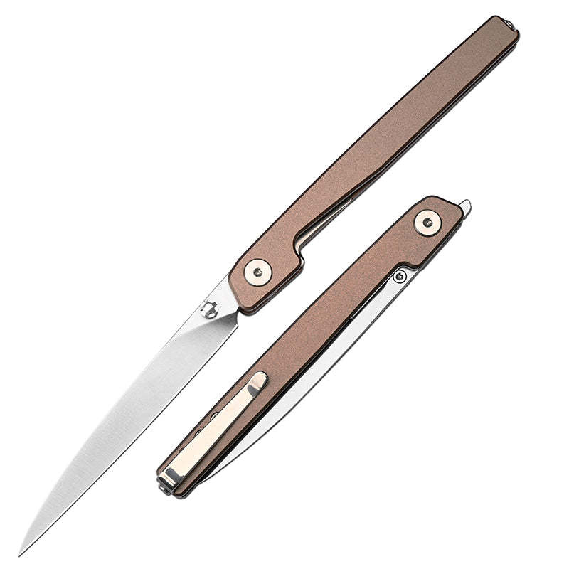 🔥Last Day Sale 50% OFF🎉Lanky Liner Lock Front Flipper Knife Black Aluminum Handle