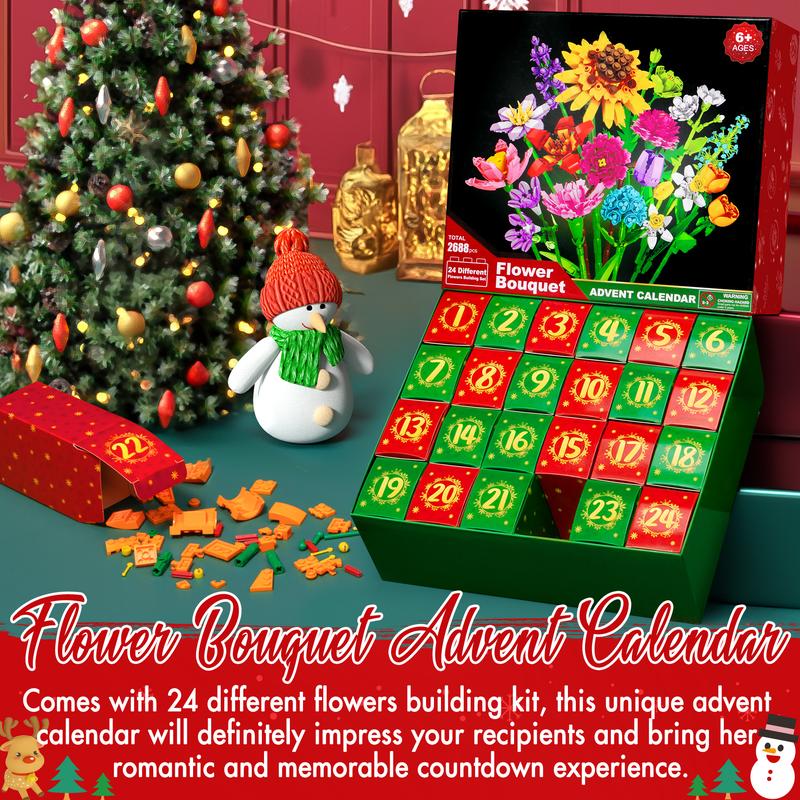 24 Day Calander Flower Puzzle Set