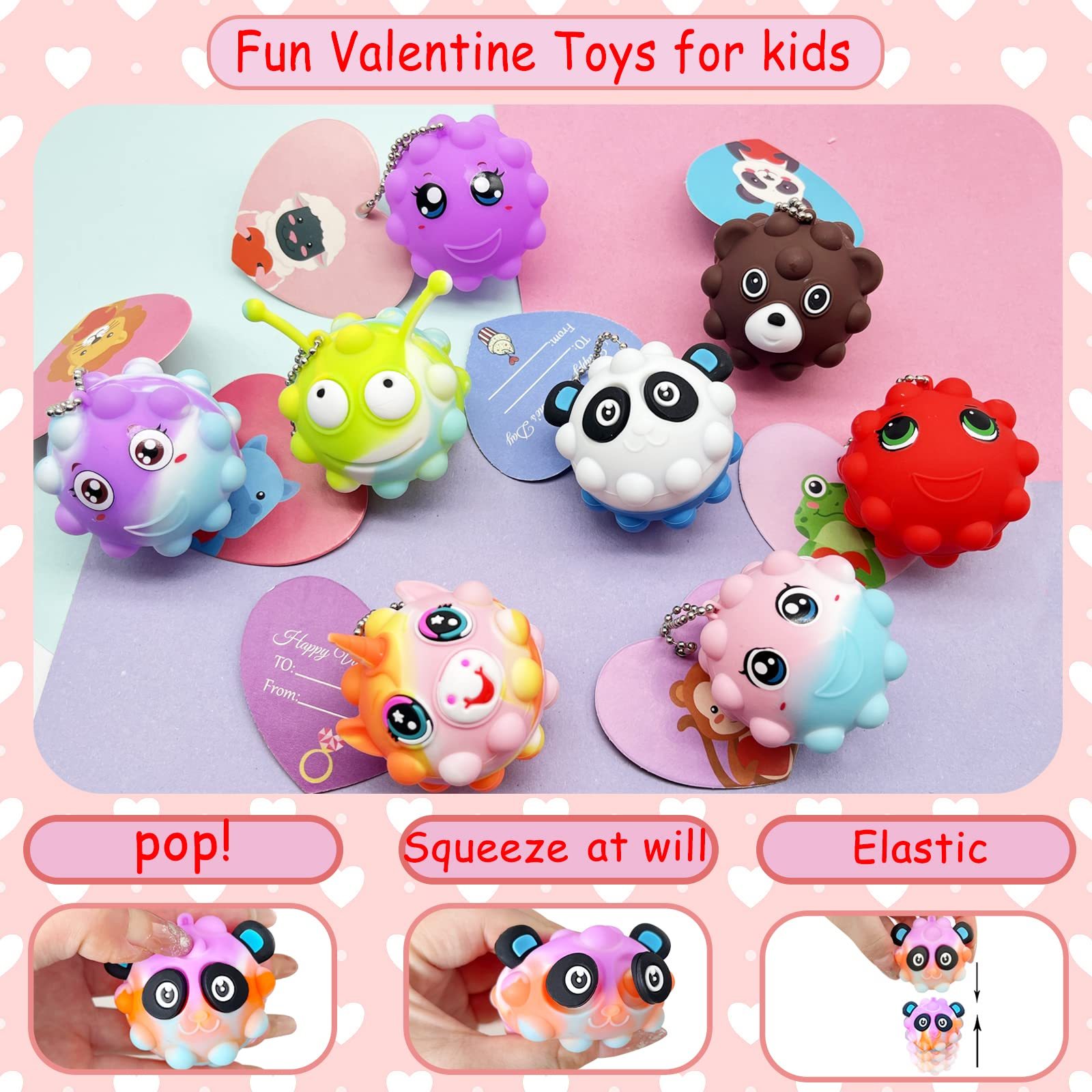 2025 Animal Pop Balls Christmas Gift Set– 30 Fun & Stress-Relief Toys! 🐻🦊🐸