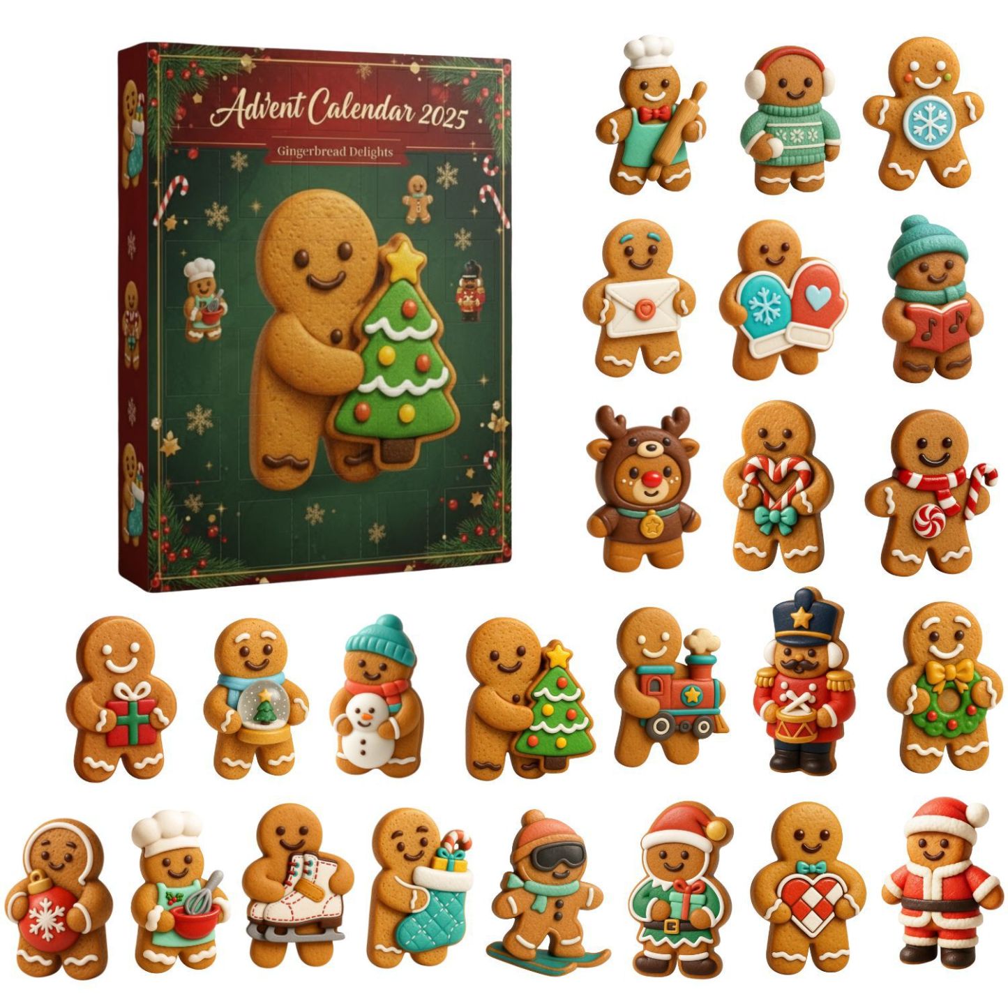 🔥Limited Edition, Only 100 Sets Left! - 🎄Gingerbread Man Advent Cale