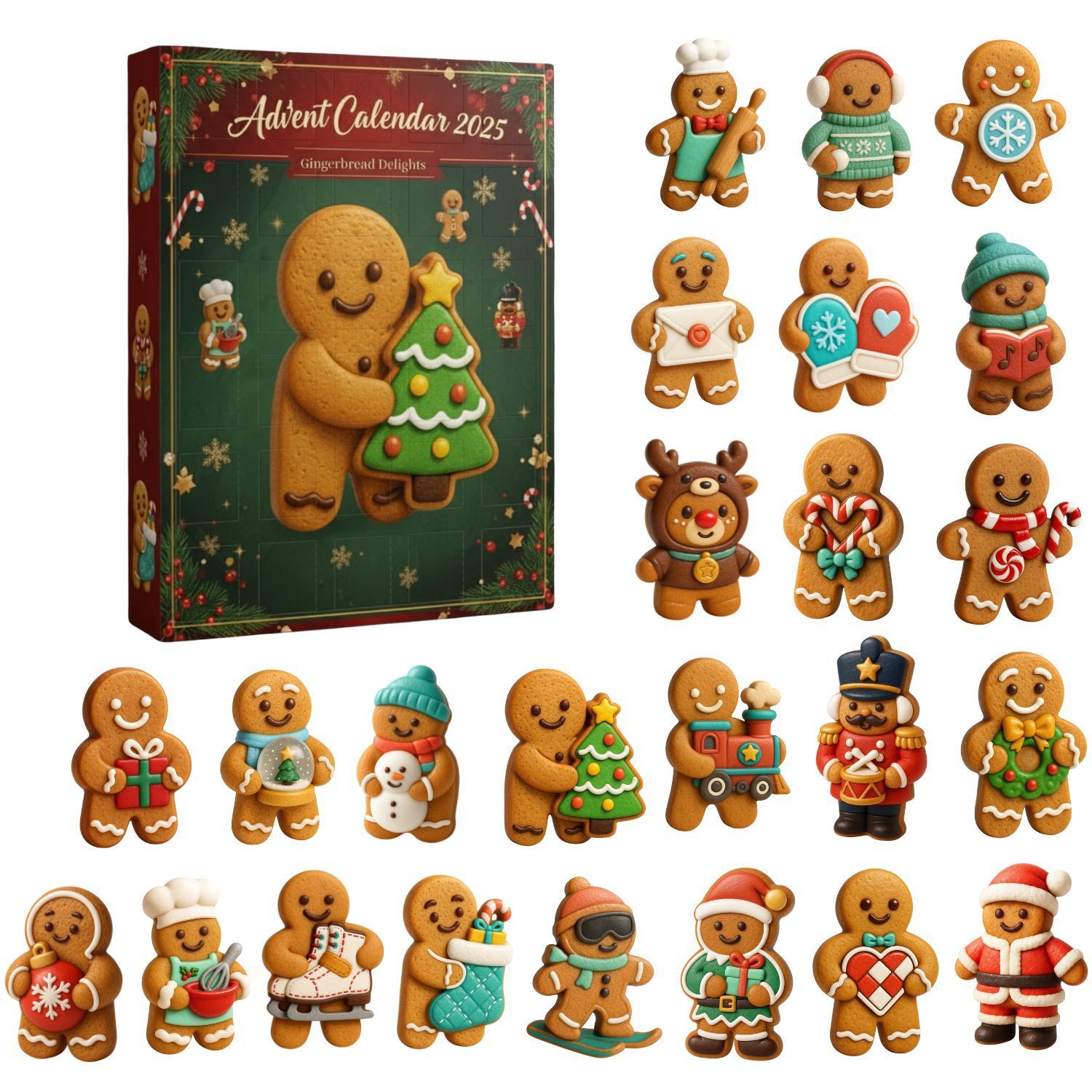 🔥Limited Edition, Only 100 Sets Left! - 🎄Gingerbread Man Advent Cale