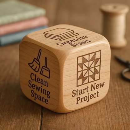 🔥LAST DAY 50% OFF - 🎲Quilter’s Decision Dice✨Natural Solid Wood & Hand-Painted